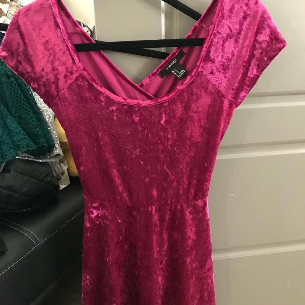 Pink velvet dress size S